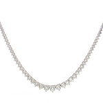 14K White Gold Lab Grown 25.20 cttw Diamond Graduated Tennis Necklace