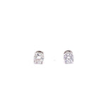 14K White Gold Round Brilliant Cut Lab Grown Diamond Stud Earrings 3.03cttw