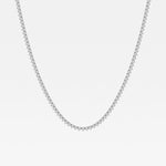 Collar de estilo ilusorio con dos filas de diamantes en oro blanco de 14 quilates