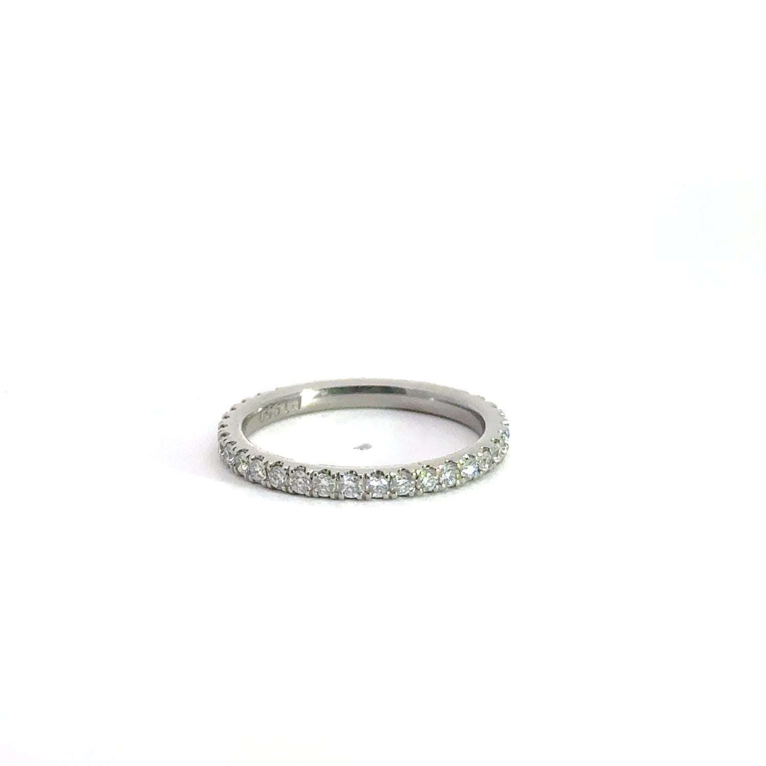 Platinum 0.55 cttw Round Brilliant Cut Lab Grown Diamond Wedding Band