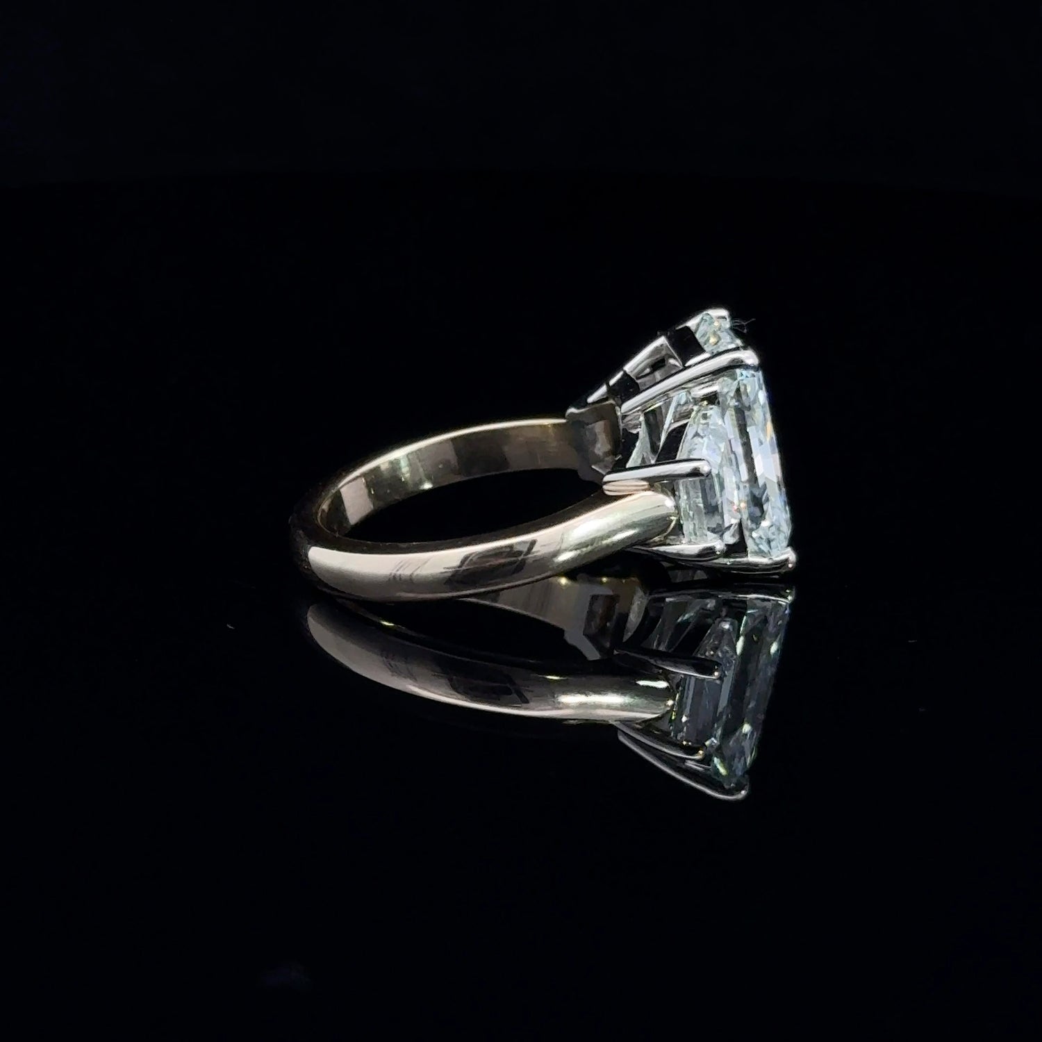 14K Yellow Gold 3-Stone 6.58 cttw Radiant Cut Lab Grown Diamond Engagement Ring