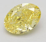 Diamante suelto cultivado en laboratorio de 3,12 quilates, forma ovalada, amarillo intenso, claridad VS1, certificado IGI (642473992)