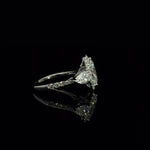 2.50cttw 14K White Gold Marquise and Pear Cut Lab Grown Diamond Engagement Ring