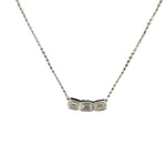 14K White Gold Emerald Cut Lab Grown Diamond Pendant Bezel Setting 1.71Cttw