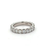 14K White Gold 3/4 Way Round Brilliant Cut Lab Grown Diamond Straight Band 1.96CTTW F VS1