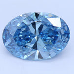 2.00 CT Fancy Vivid Blue Oval Cut Lab Grown Diamond – VS2 Clarity