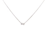 Colgante de diamantes cultivados en laboratorio en oro blanco de 14 quilates con corte brillante redondo y forma de pera