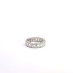 14K White Gold 7.23 cttw Emerald Cut Lab Grown Diamond Eternity Band
