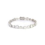 14K White Gold 12.25 cttw Multi Shape Lab Grown Diamond Tennis Bracelet