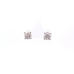 14K White Gold 2.00 ctw Round Brilliant Cut Lab Grown Diamond Stud Earrings