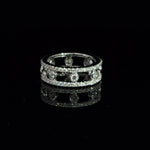 14K White Gold Round Brilliant Cut Lab Grown Diamond Fashion Ring 1.33cttw F VS1