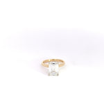 14K Yellow Gold 3.11 cttw Emerald Cut Lab Grown Diamond Engagement Ring