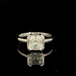 2.08ct 14K White Gold Asscher Cut Lab Grown Diamond Engagement Ring E VVS2