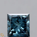 1.70 CT Fancy Vivid Greenish Blue Princess Cut Lab Grown Loose Diamond – IGI Certified