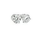 14K White Gold 4.09 ctw Round Brilliant Cut Lab Grown Diamond Stud Earrings
