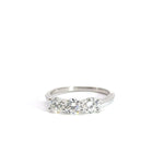 14K White Gold 3-Stone 1.25 cttw Lab Grown Diamond Ring