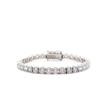 14K White Gold 11.56 cttw Round Brilliant Cut Lab Grown Diamond Tennis Bracelet