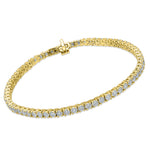 14K yellow Gold Tennis Bracelet 4.00 CTW