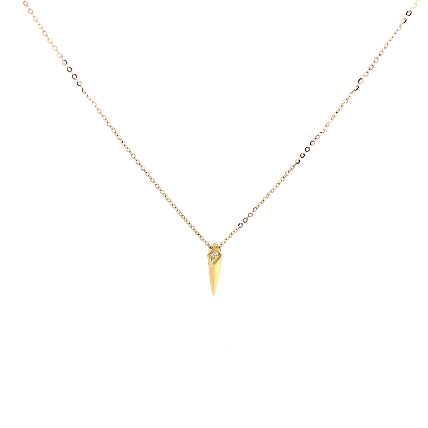 Colgante de diamantes Rockstar Punk Rock en oro amarillo macizo de 18 quilates