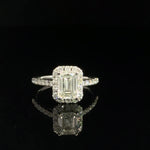 14K White Gold Emerald Cut Lab Grown Diamond Engagement Ring 2.00cttw F-G VS1-VS2