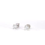 14K White Gold 2.54 ctw Round Brilliant Cut Lab Grown Diamond Stud Earrings