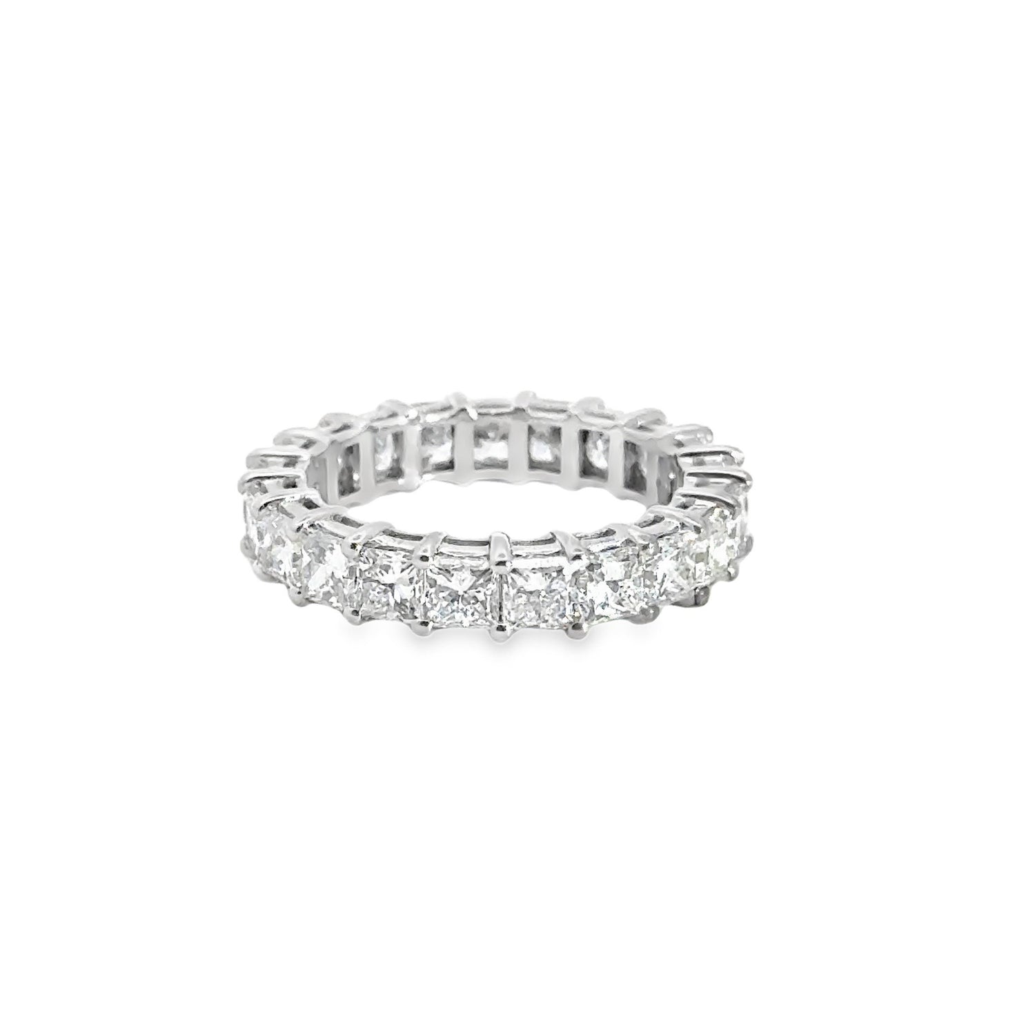 14K White Gold 3.70 cttw Princess Cut Lab Grown Diamond Eternity Band