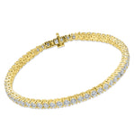 14K Yellow Gold Round Lab Grown Diamond Tennis Bracelet 5.0 CTW Vs1-Vs2