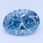 2.06 CT Fancy Vivid Blue Oval Cut Lab Grown Diamond – VS1 Clarity