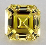 1.34 CT Fancy Vivid Yellow Asscher Cut Lab Grown Diamond – VVS2 Clarity