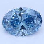 2.16 CT Fancy Vivid Blue Oval Cut Lab Grown Diamond – VS2 Clarity