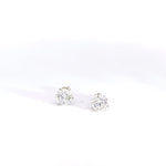 14K White Gold 4.00 ctw Round Brilliant Cut Lab Grown Diamond Stud Earrings