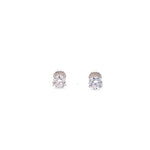 14K White Gold 3.05 ctw Round Brilliant Cut Lab Grown Diamond Stud Earrings