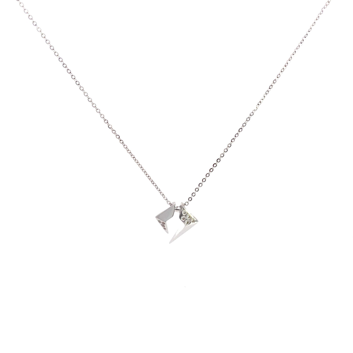 Colgante de diamantes Rockstar Encore de oro blanco macizo de 18 quilates