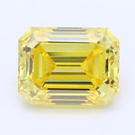 1.70 CT Fancy Vivid Orangy Yellow Emerald Cut Lab Grown Diamond – VS1 Clarity
