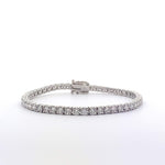14K White Gold 7.00 cttw Round Brilliant Cut Lab Grown Diamond Tennis Bracelet