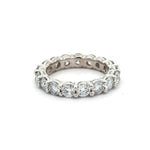 14K White Gold Round Brilliant Cut Lab Grown Diamond Eternity Band 2.52 CTTW F VS1