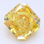 Diamante cultivado en laboratorio de 2,05 quilates, corte radiante, amarillo intenso y elegante, claridad VVS2