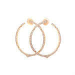18K Yellow Gold Diamond Circle Fancy Earrings