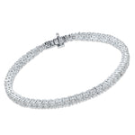 14K White Gold Round Lab Grown Diamond Tennis Bracelet 3.0 CTW Vs1-Vs2