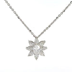 14K White Gold Oval and Pear Shape Lab Grown Diamond Fashion Pendant 1.33CTTW E VS1