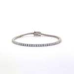 14K White Gold 3.00 cttw Round Brilliant Lab Grown Diamond Tennis Bracelet