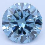 3.01 CT Fancy Vivid Blue Round Cut Lab Grown Diamond – VVS2 Clarity