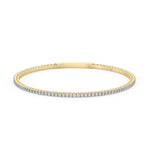 14K yellow Gold Tennis Bangle 1.00 CTW