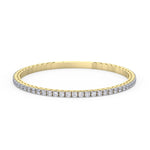 14K yellow Gold Tennis Bangle 4.00 CTW