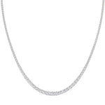 14K yellow Gold Tennis Necklace 10.00 CTW