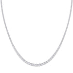 Platinum Tennis Necklace 10.00 CTW