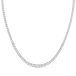 14K yellow Gold Tennis Necklace 20.00 CTW