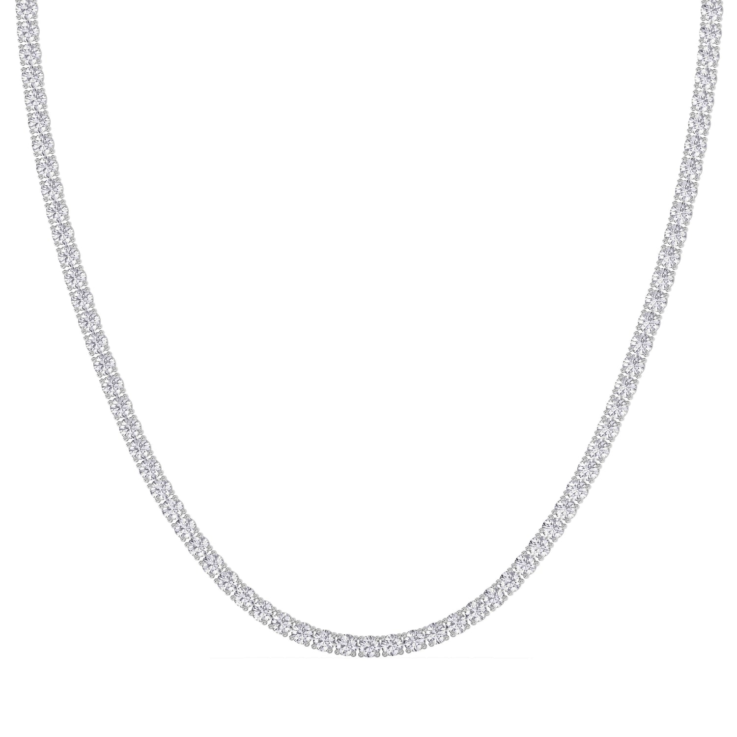 14K white Gold Tennis Necklace 20.00 CTW