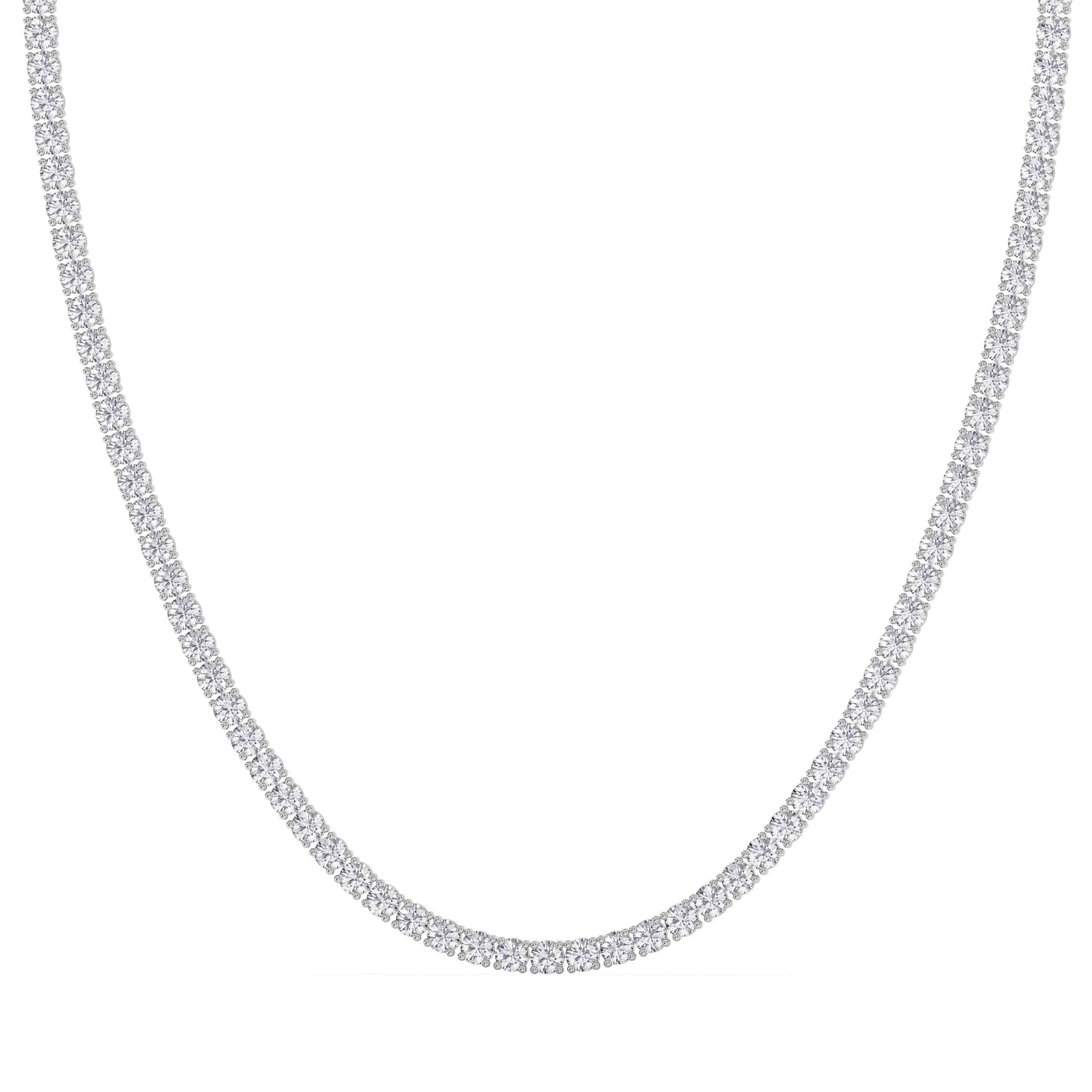 14K white Gold Tennis Necklace 25.00 CTW