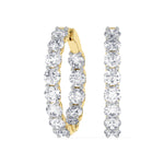 14K yellow Gold Hoops Earring 10.00 CTW